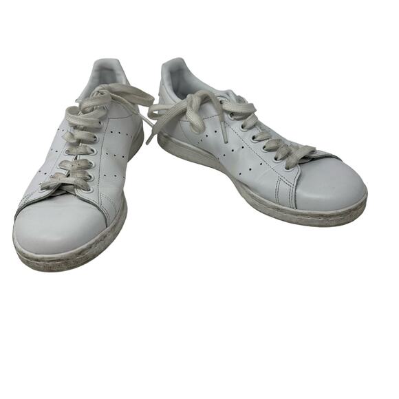 Adidas x Stan Smith Size 5.5 Sneakers White Lace Up Classic Leather‎ Casual Flat - Picture 1 of 9